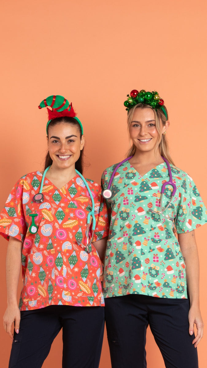 2025 Christmas Scrub Tops Australia – Fun & Festive Medical Uniforms