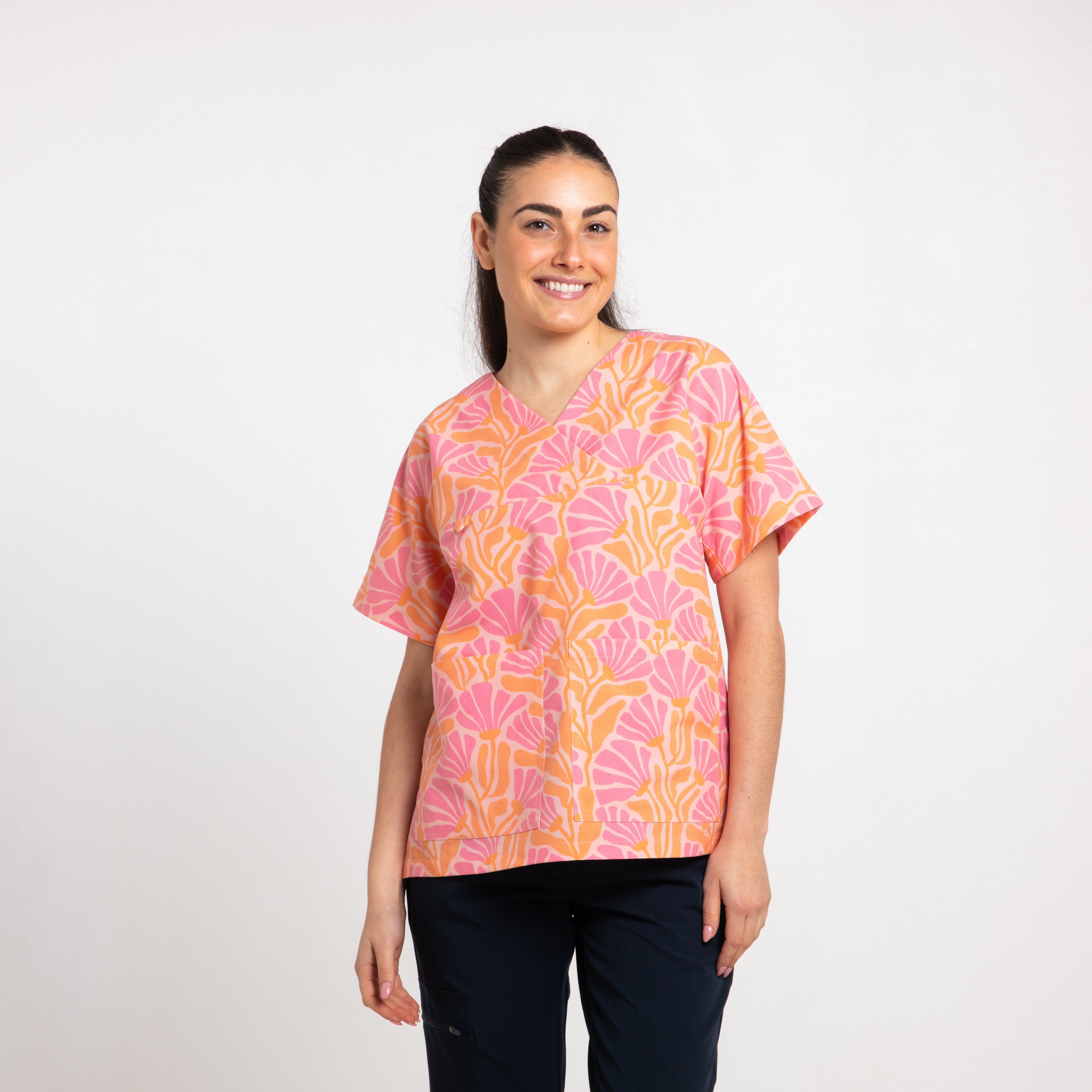 Bloom Scrub Top | Pink