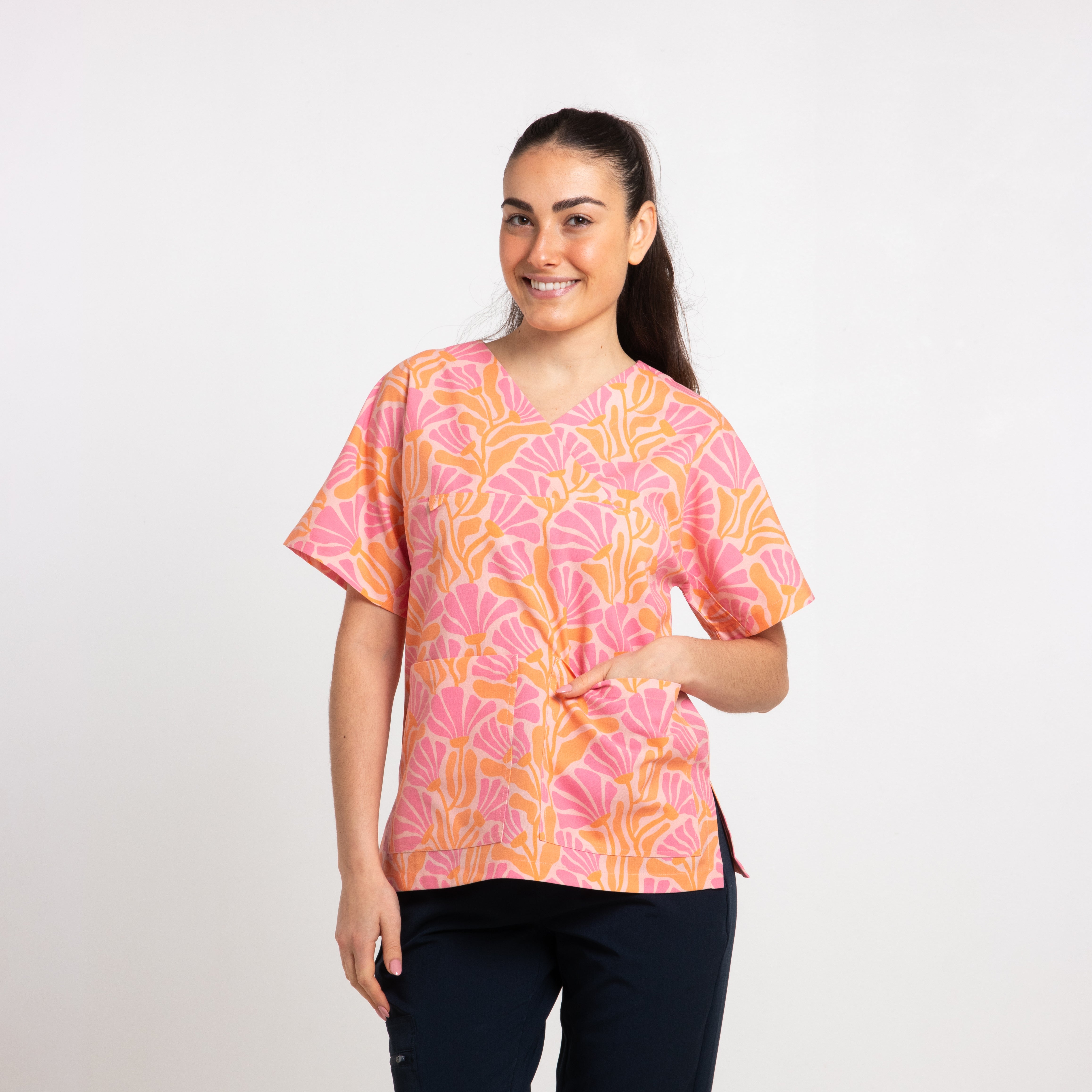 Bloom Scrub Top | Pink