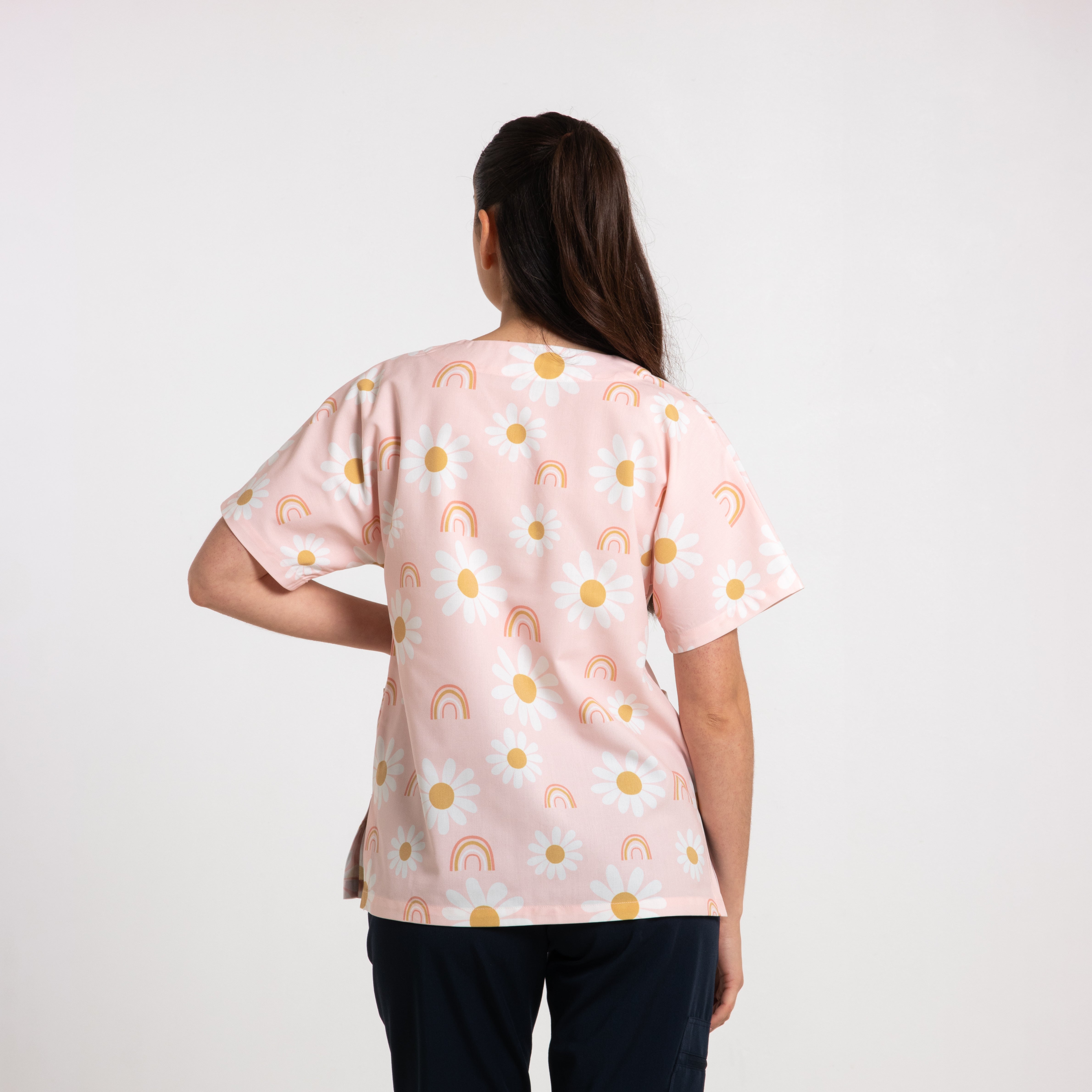 Daisy Scrub Top | Pink