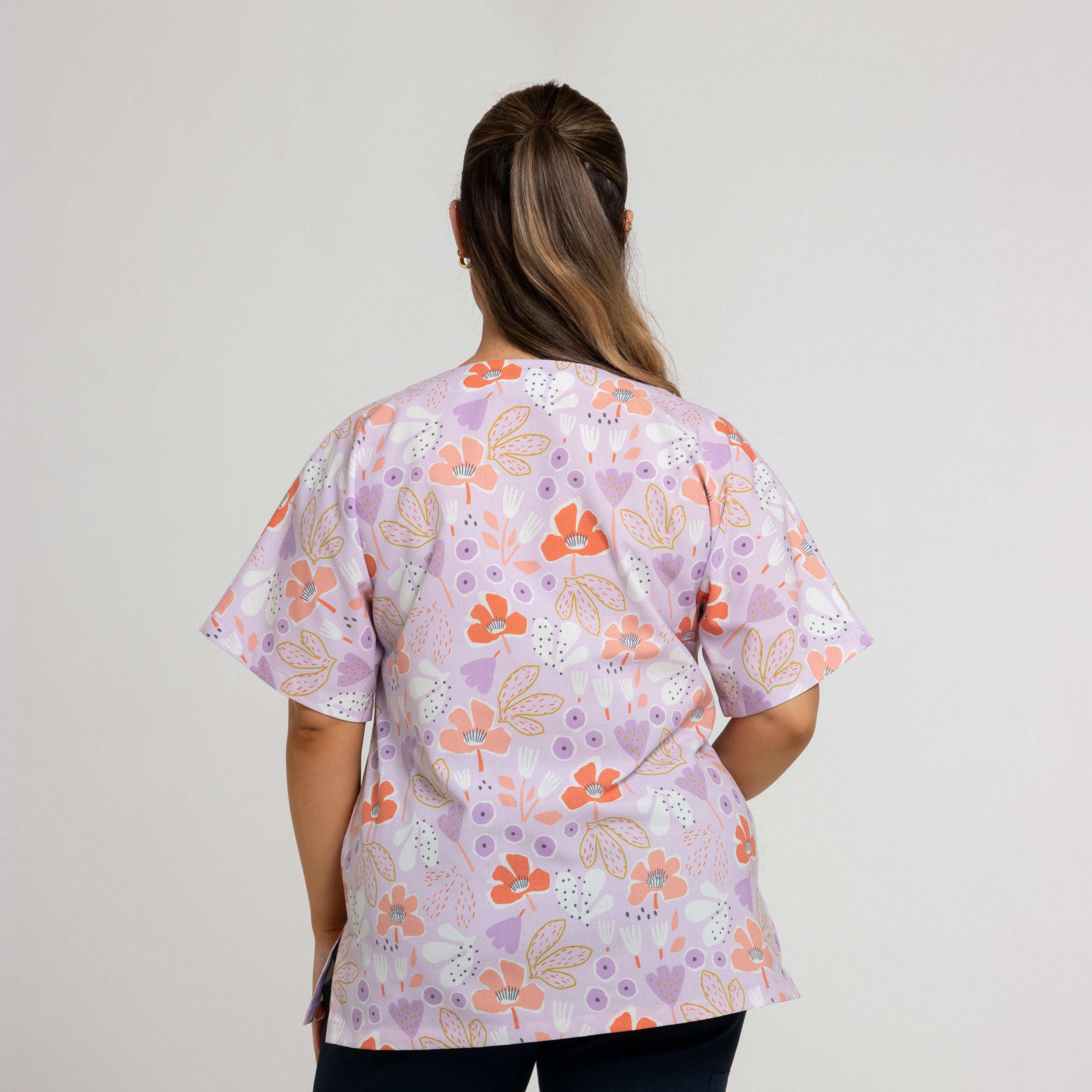 Floral Scrub Top | Lilac