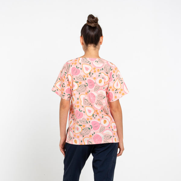 Frutti Tutti Scrub Top | Peach