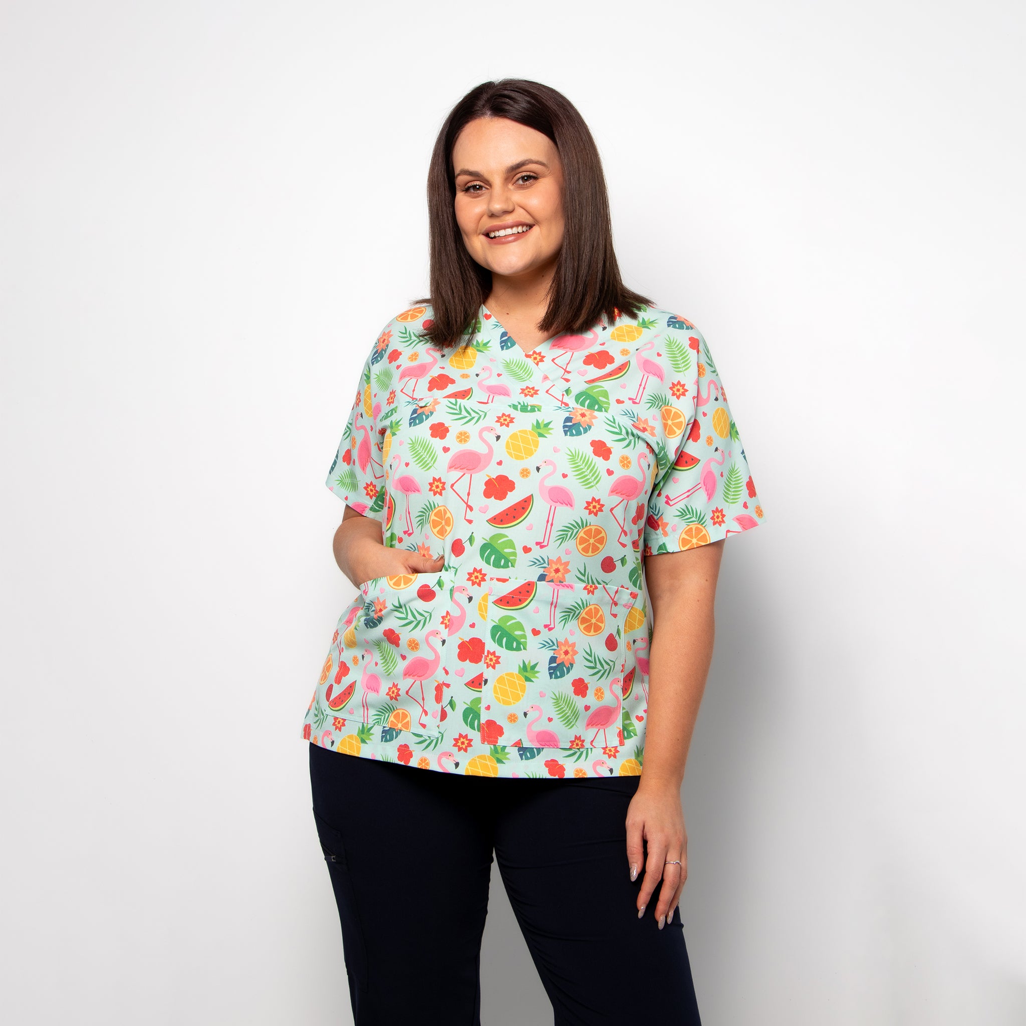 Tropical Scrub Top by Scrub Tops Australia