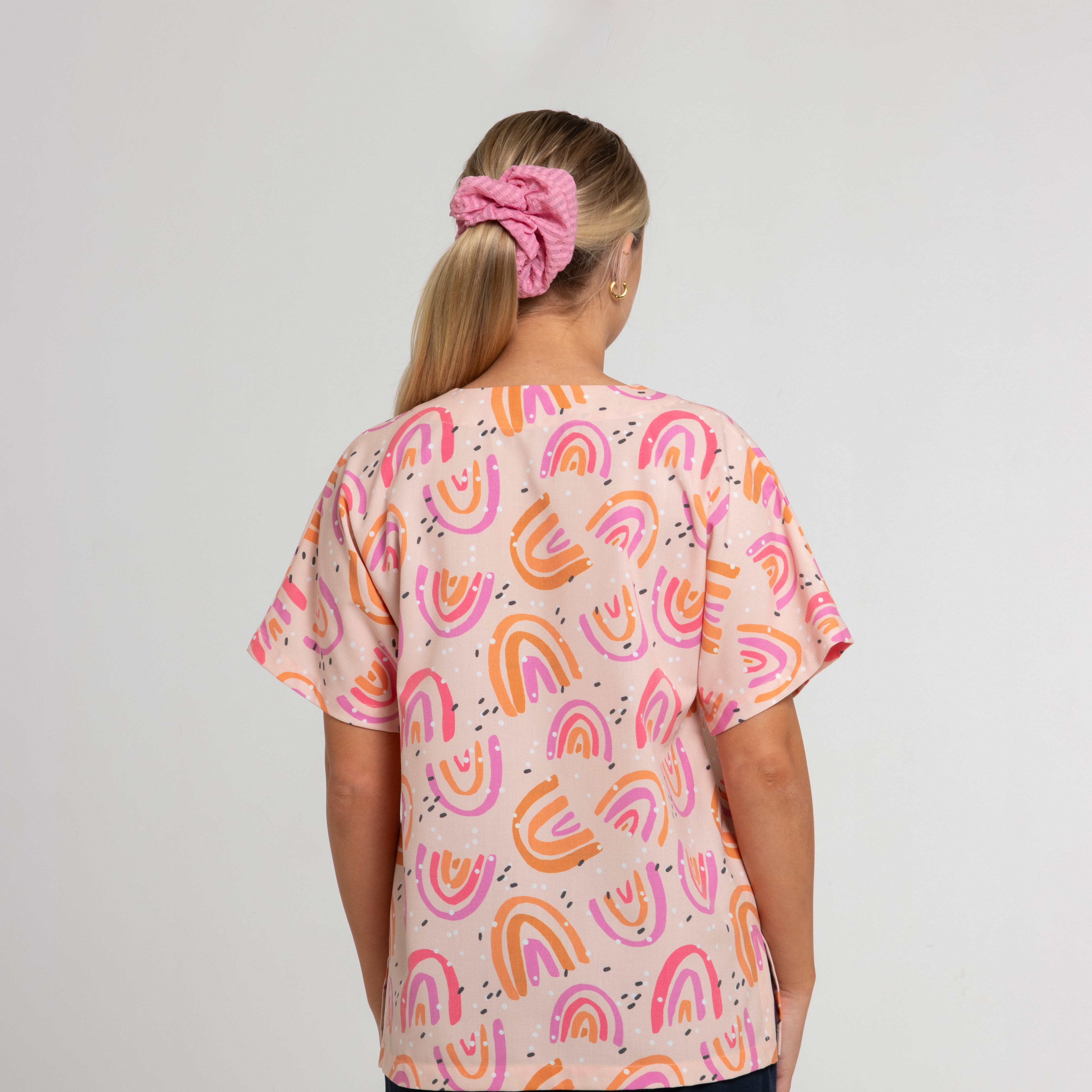 Rainbow Scrub Top | Pink