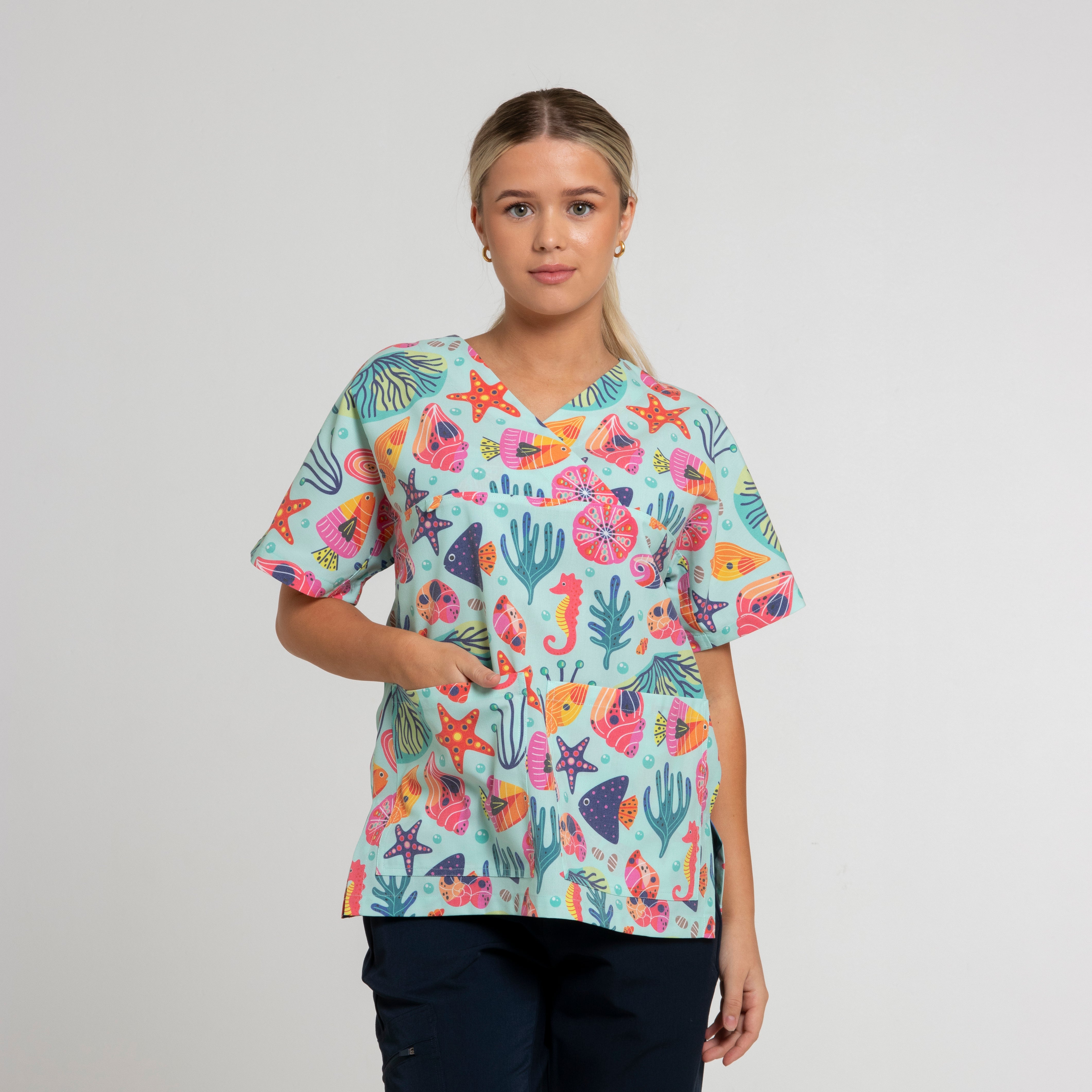 Sea Scrub Top | Blue