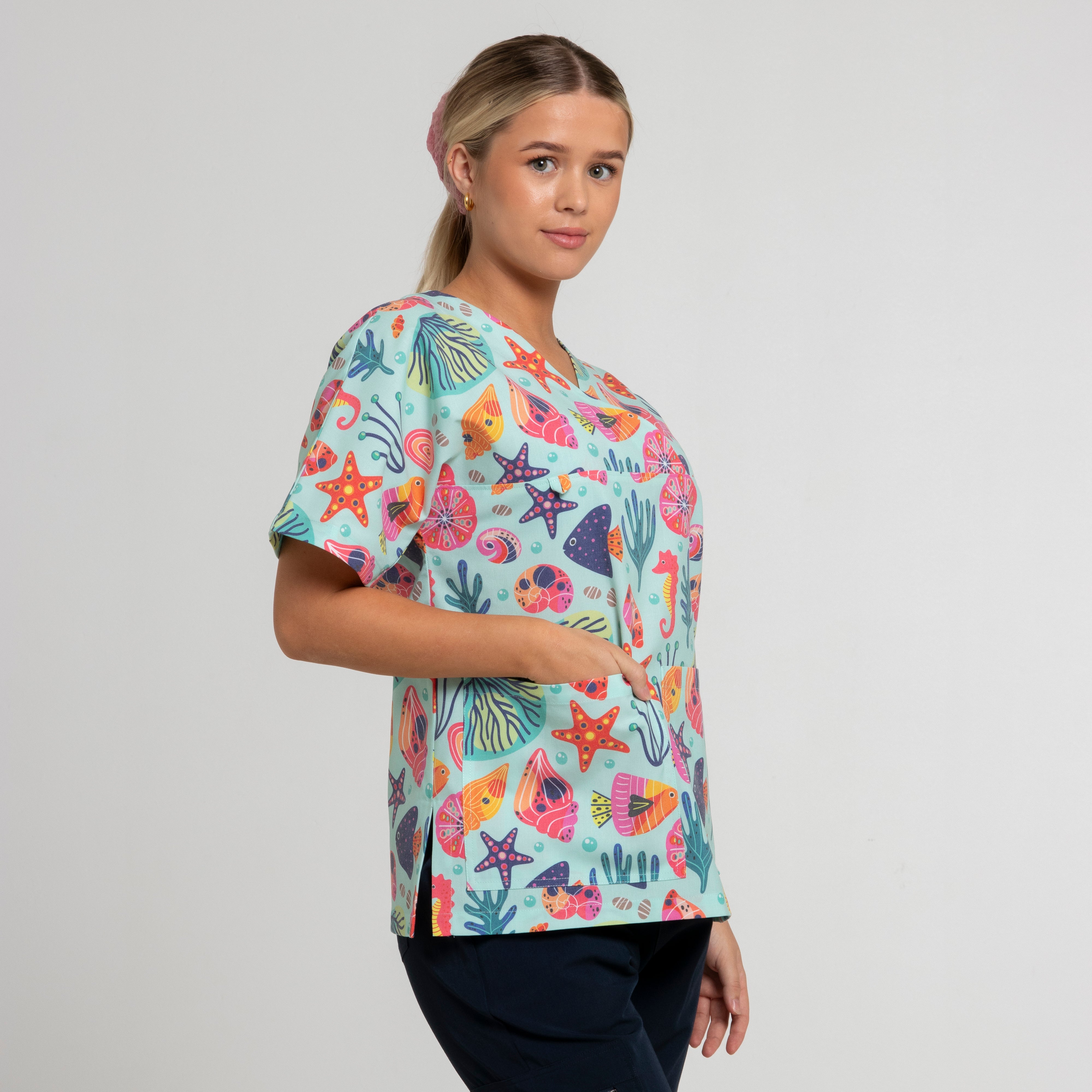 Sea Scrub Top | Blue