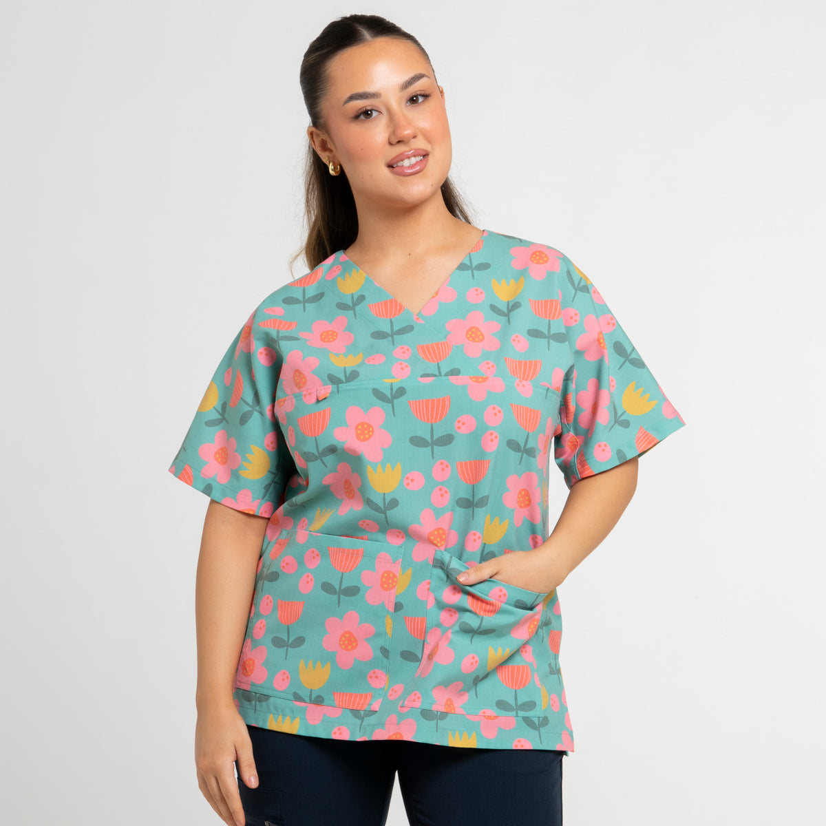 Tulip Scrub Top | Green – Scrub Tops Australia