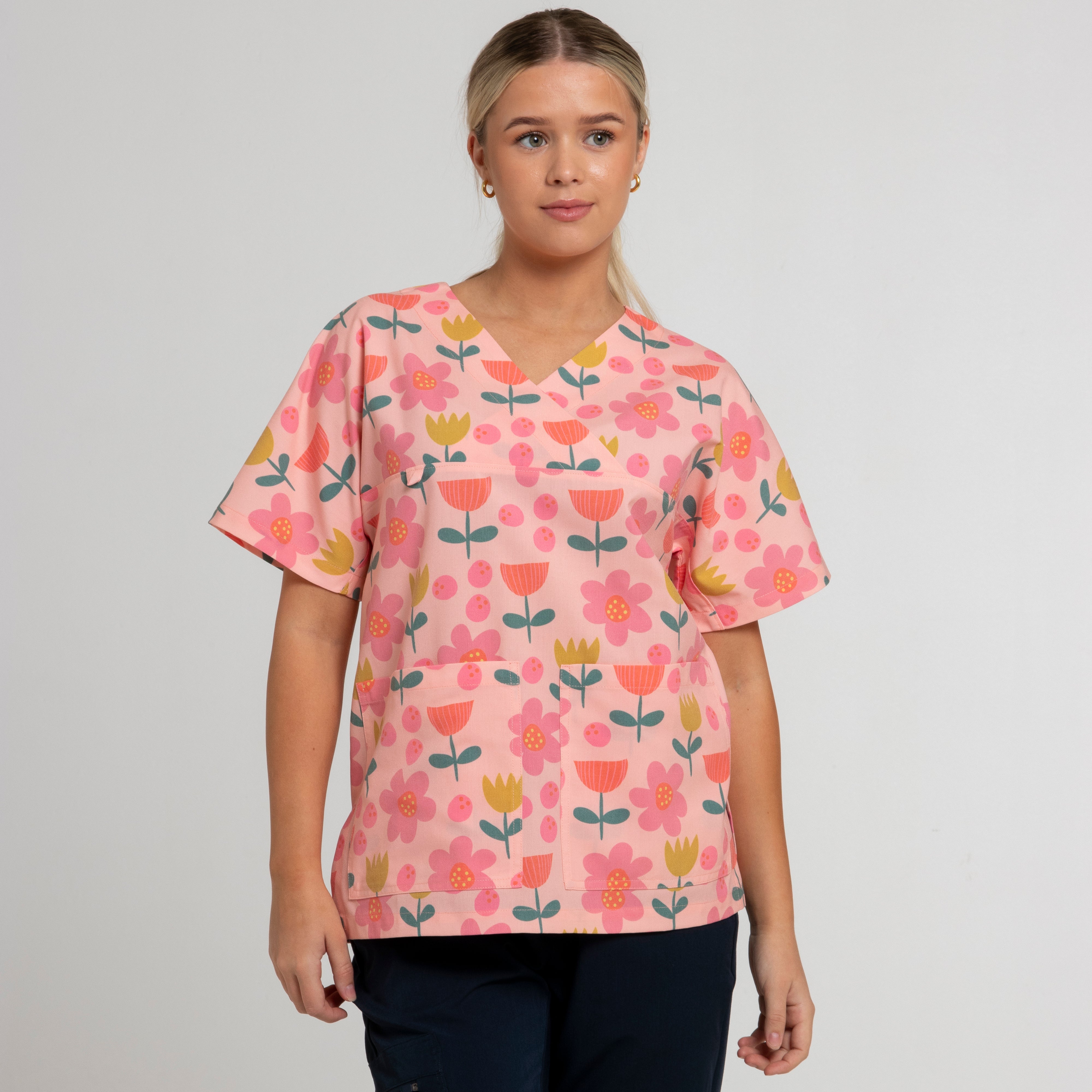 Tulip Scrub Top | Pink